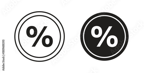 Percentage icon element for design projects