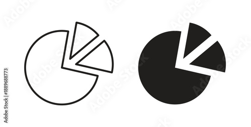 Pie chart icon element for design projects
