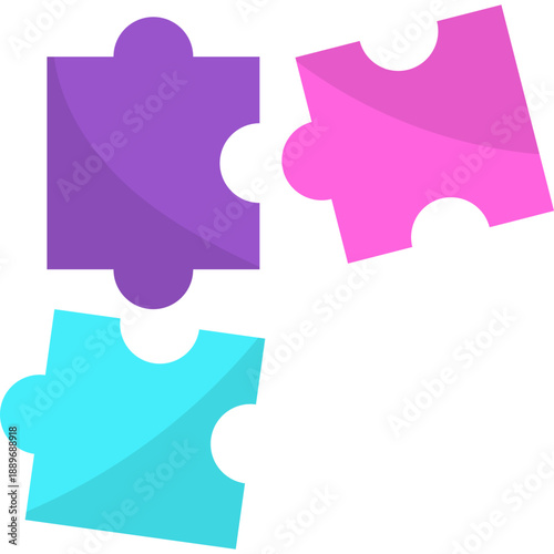 Toy Puzzle Game Flat Illustration