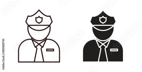 Police icon element for design projects