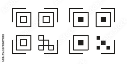 QR code icon element for design projects