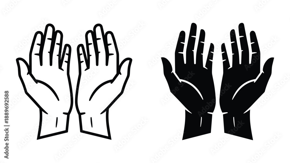 Fototapeta premium High five hands gesture illustration