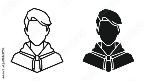 Sailor icon set with different styles