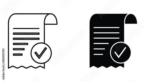 Approved document icon set