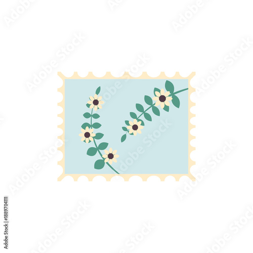 Vintage Nature Postage Stamp