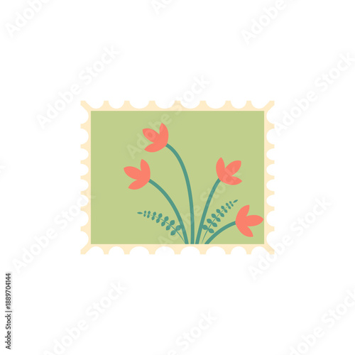 Vintage Nature Postage Stamp