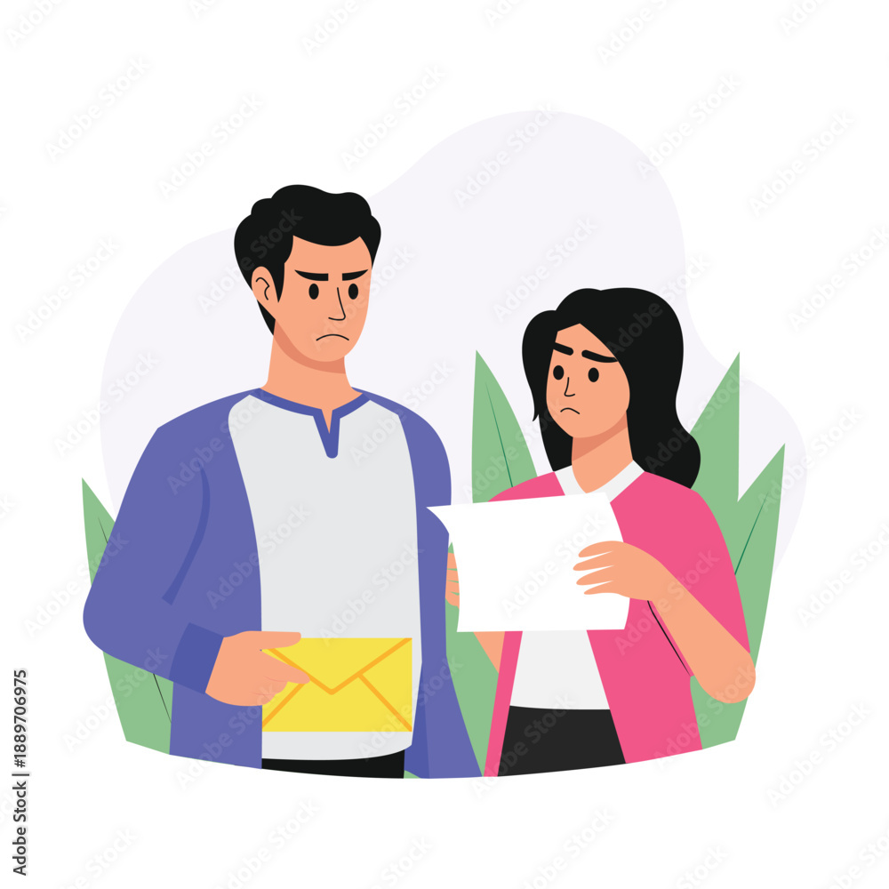 Obraz premium Lying Partner Vector Flat Illustration EPS 10 File