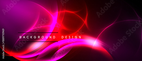 Abstract vibrant background. Pink, red hues blend, creating flowing lines. Modern design element for digital projects.