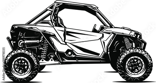 Detailed side view of a robust off-road utility vehicle for adventure