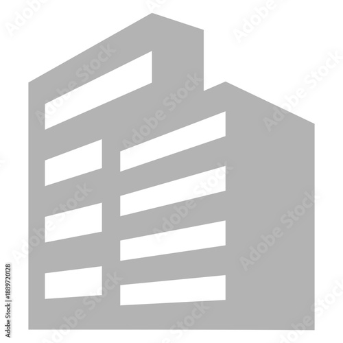 Gray Office Building Icon