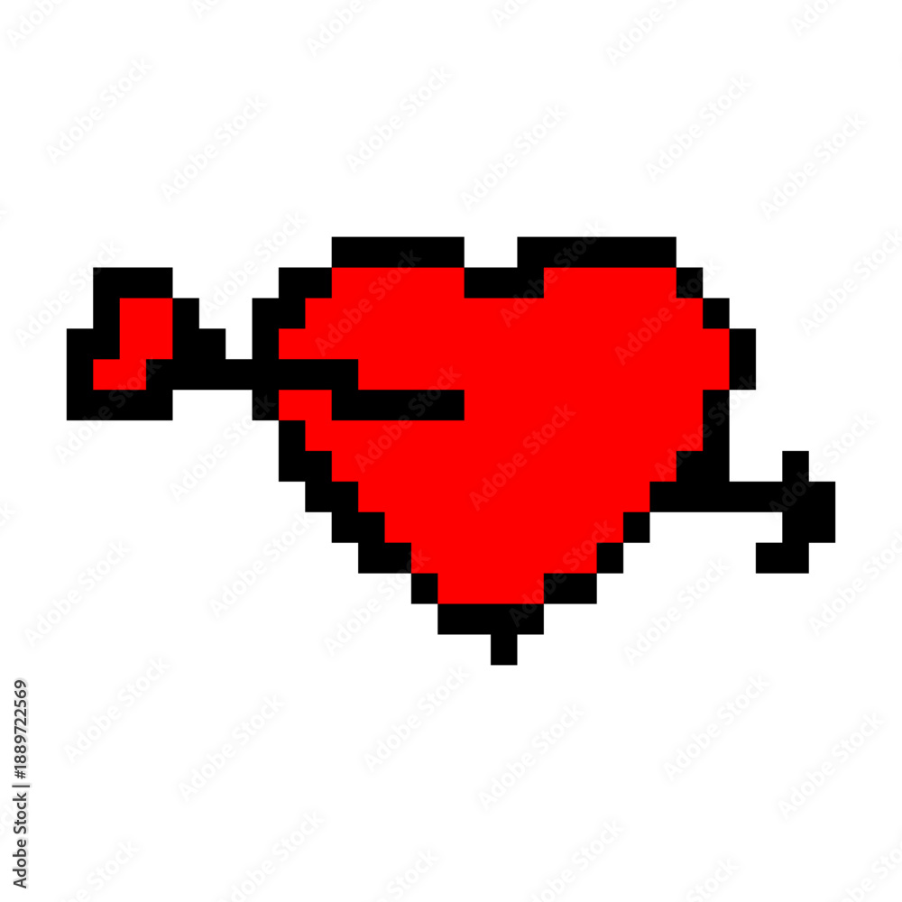 Obraz premium Pixel Heart Icon