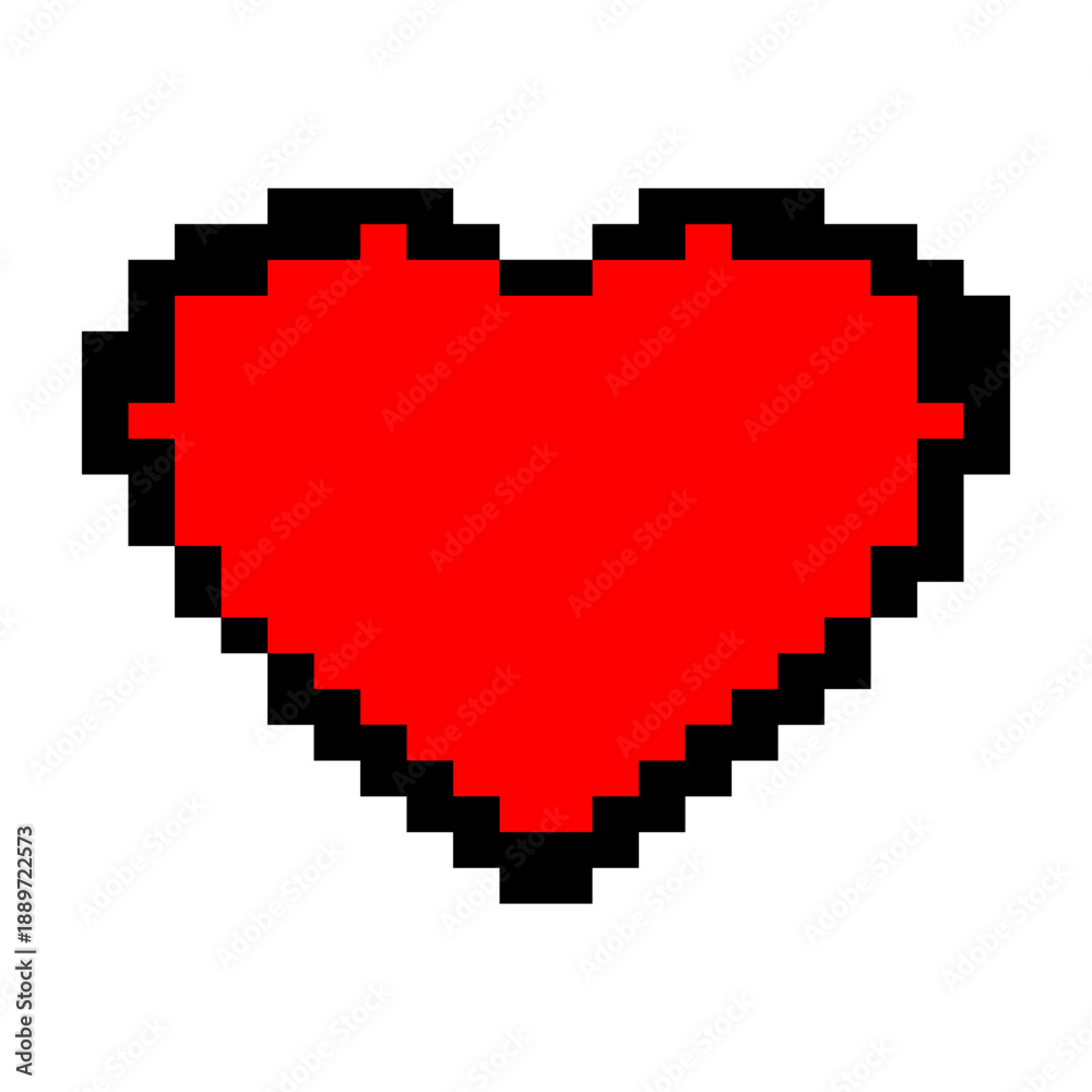Obraz premium Pixel Heart Icon