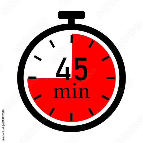Timer set for 45-minute countdown