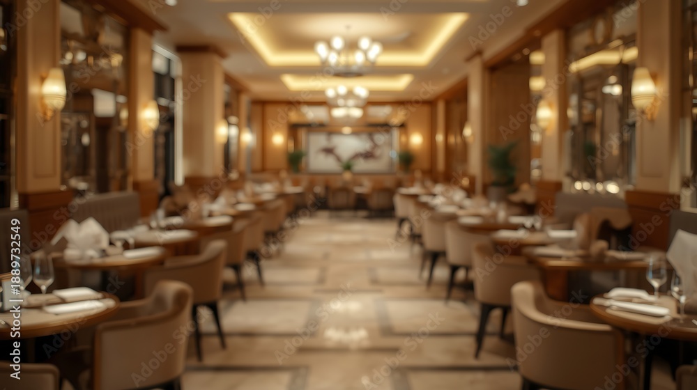 Fototapeta premium Generative AI Luxurious Hotel Restaurant Dining Area with Elegant Decor
