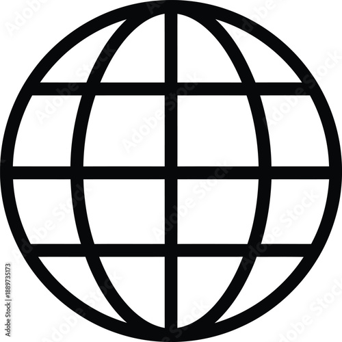 Minimalist globe icon