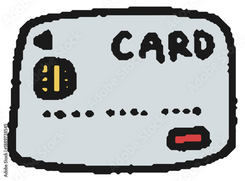 クレジットカード/デビットカードの手描きイラスト