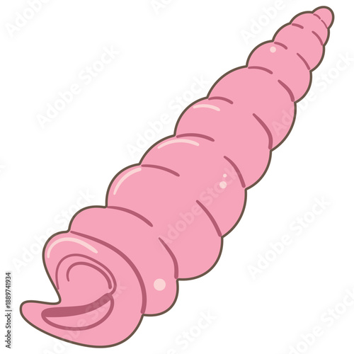 Illustration of a Light Blue Seashell