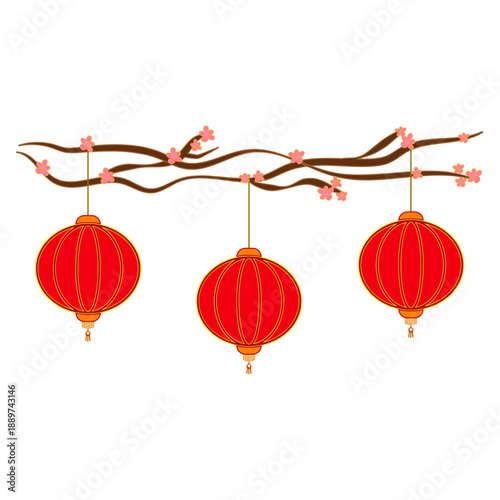 red chinese lantern decorations