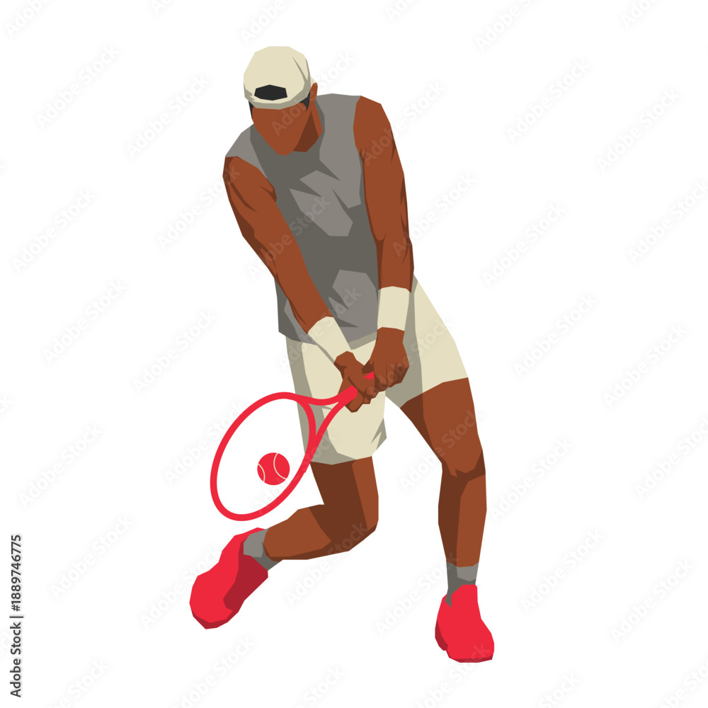Fototapeta premium Tennis players pose or movement when playing