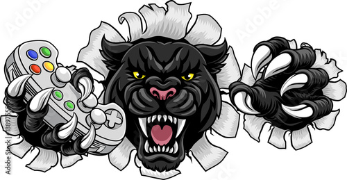 Black panther leopard or ja...