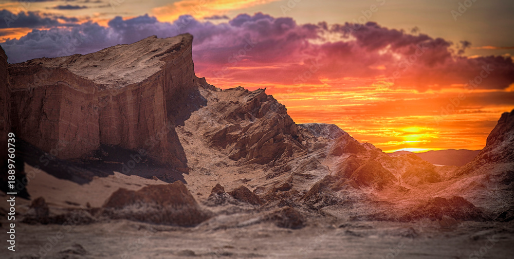 Fototapeta premium Moon Valley in the Atacama Desert