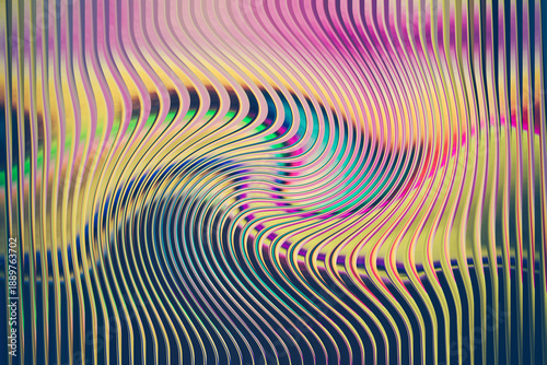 Vibrant wavy lines create dynamic abstract pattern with colorful gradient
