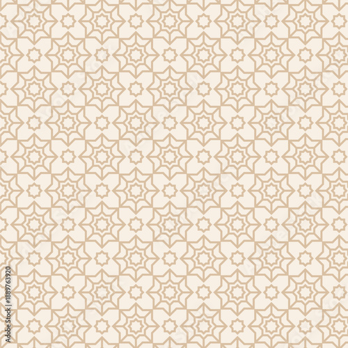 Flat design complex arabesque pattern. Islamic ramadhan pattern
