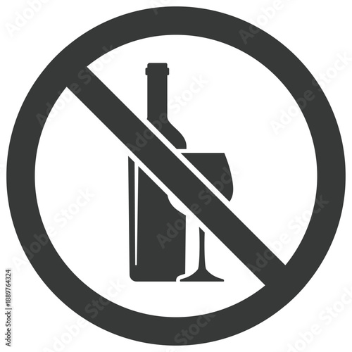 No drink vector icon stock illustration