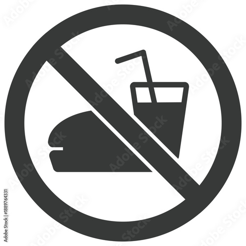 No food vector icon stock illustration