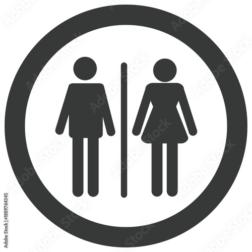 Use restrooms vector icon stock illustration