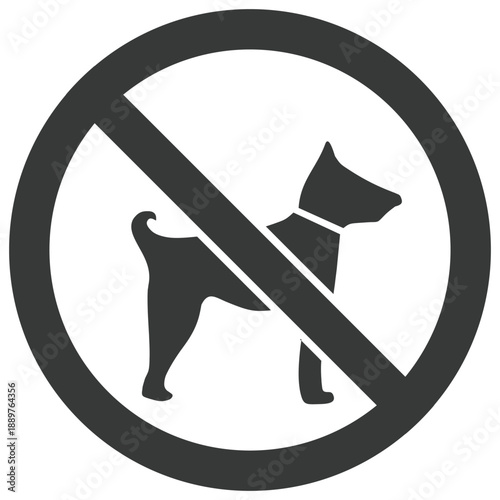No pets vector icon stock illustration