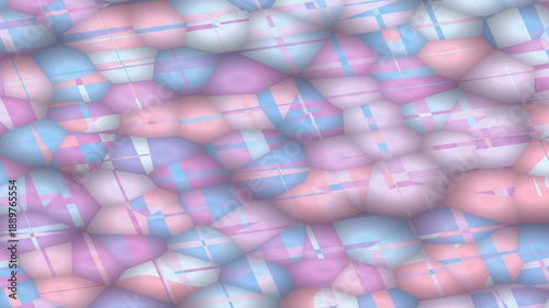 Pastel Bubbles Floating with Geometric Shapes Calm Abstract Motion