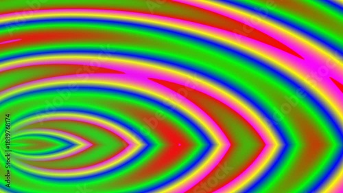 Abstract Colorful Shapes Forming Concentric Pattern with Symmetrical Optical Illusion