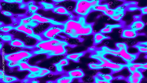 Abstract Shapes Morphing in a Neon Pattern Animated Background