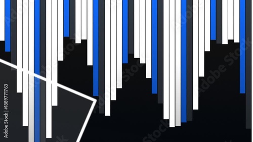 Abstract Animated Background with Rectangle and Hanging Bars Motion Graphics