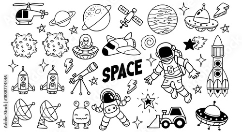 Space doodle collection