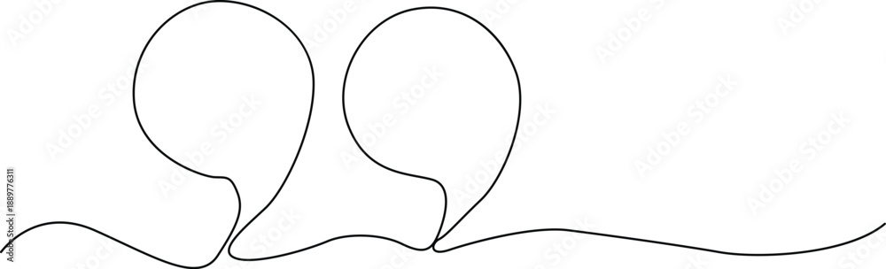 Fototapeta premium Abstract quotation marks Vector