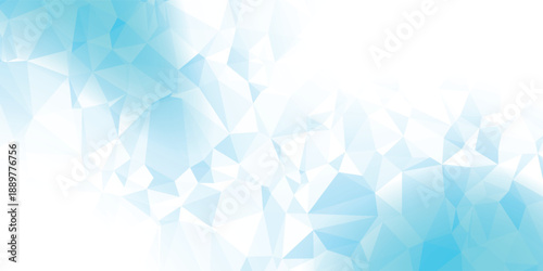 white low poly background in blue and turquoise gradient background. minimalist design