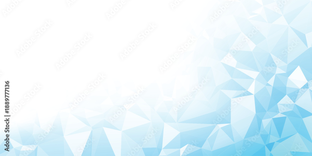 Obraz premium Abstract blue to turquoise gradient, faceted geometric shapes, smooth lighting, high resolution, modern style