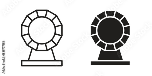 Stargate icons for design. Easily editable stroke. Modern flat design.