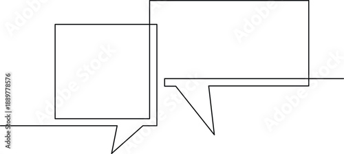 Two speech bubbles with different directions Vector