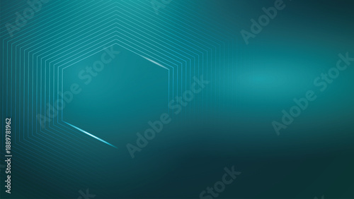 Blue abstract background and light hexagon line