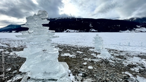 Reschenpass, Reschensee, Kirchturm, Stausee, Italien, 