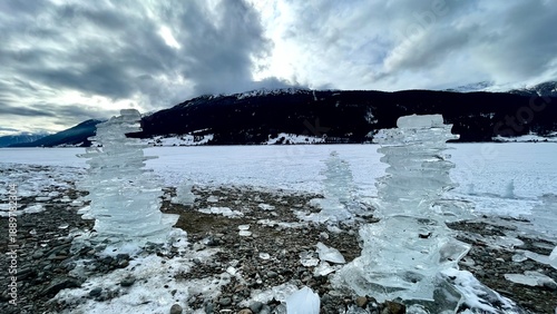 Reschenpass, Reschensee, Kirchturm, Stausee, Italien, 