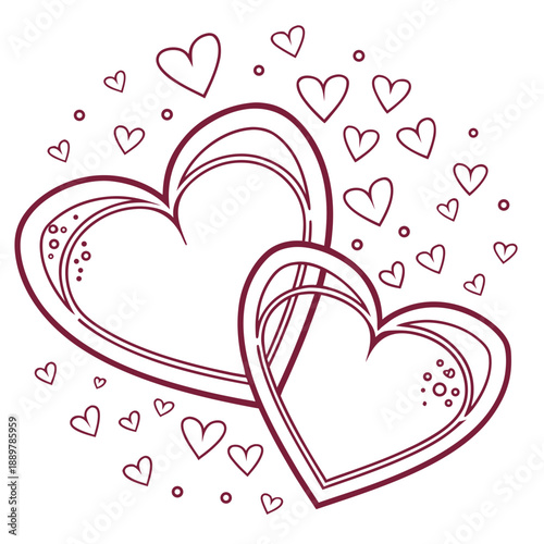 Double Heart Outline 1