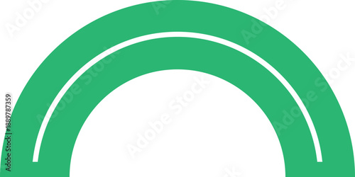 Abstract Green Modern Swooping Arc Over