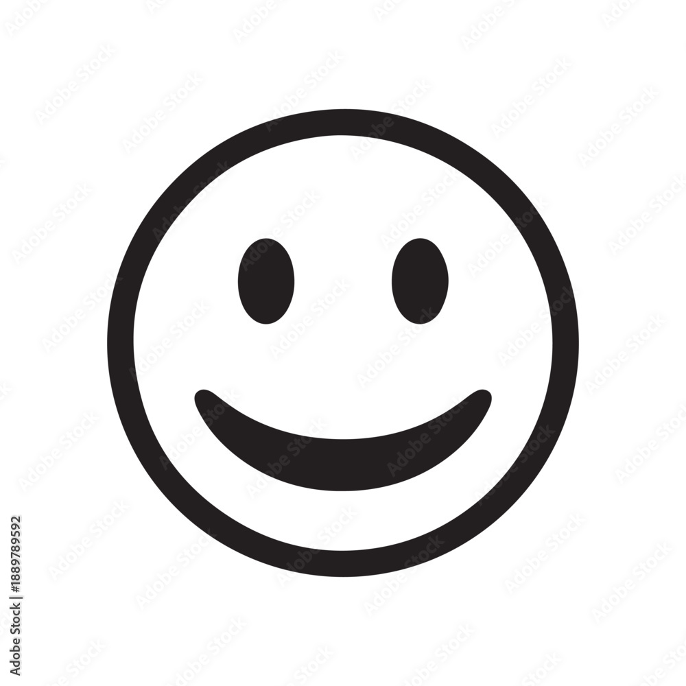 Fototapeta premium Smiley face icon vector. face emoticon