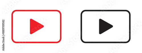 YouTube social media icon vector. Youtube logo vector