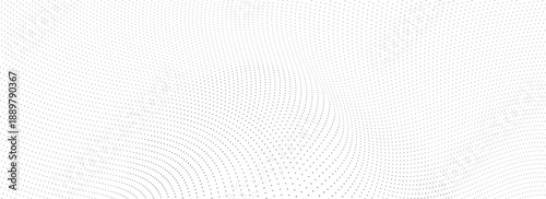 Abstract halftone dot wave background with smooth flowing curves and clean modern monochrome design.