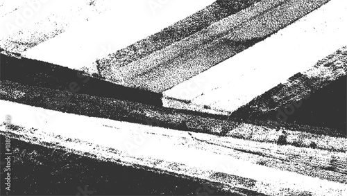 Black and white textured abstract pattern of layered wooden planks background